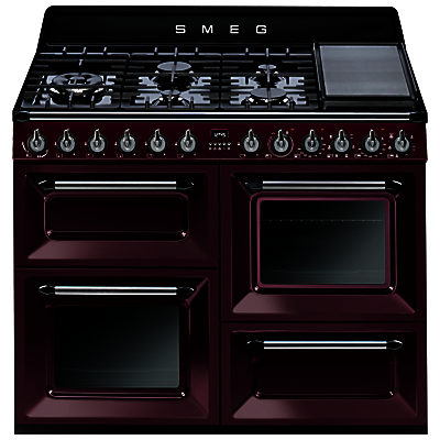 Smeg TR4110 Dual Fuel Range Cooker Red Wine Smeg TR4110 Dual Fuel Range Cooker Red Wine
